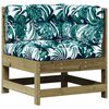vidaXL Salon de jardin 5 pcs avec coussins bois de pin impr&eacute;gn&eacute;