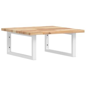 vidaXL &Eacute;tag&egrave;re de vasque murale acier et bois massif d'acacia