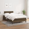 vidaXL Sommier &agrave; lattes de lit avec matelas Marron fonc&eacute; 120x200 cm