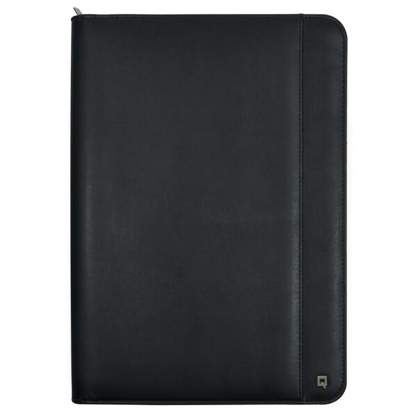 DESQ Dossier de conf&eacute;rence A4 avec bloc-notes et calculatrice Noir