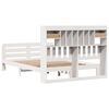 vidaXL Lit bibliothèque sans matelas blanc 140x200 cm bois pin massif