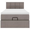 vidaXL Cadre de lit ottoman avec matelas taupe 80x200 cm tissu