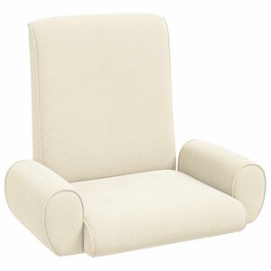 vidaXL Fauteuil de sol ajustable Cr&egrave;me Velours grain&eacute;