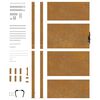 vidaXL Portail de jardin 100x200 cm en acier Corten