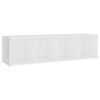 vidaXL Meuble TV Blanc 142,5x35x36,5 cm Bois d&rsquo;ing&eacute;nierie
