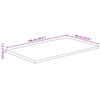 vidaXL Dessus de table 100x60x3,8cm rectangulaire bois massif d'acacia