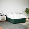 vidaXL Cadre de lit sans matelas vert fonc&eacute; 160x200 cm velours