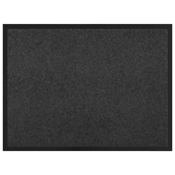 vidaXL Tapis de porte Anthracite 60 x 40 x 1.2 cm Tissu en teddy