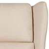 vidaXL Fauteuil inclinable Crème Tissu
