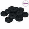 vidaXL compatible avec des rondelles plates 12 pcs Noir &empty;15 x 3 mm