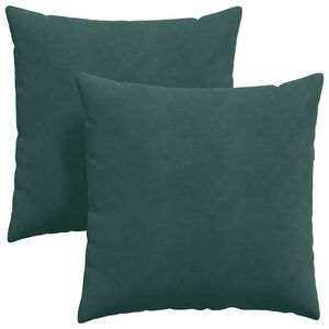 vidaXL Coussins de canap&eacute; 2 pcs Vert fonc&eacute; 60 x 60 cm