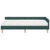 vidaXL Cadre de lit d'angle avec matelas Autre 2 pcs Vert tissu