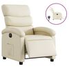 vidaXL Fauteuil inclinable &eacute;lectrique Cr&egrave;me Similicuir