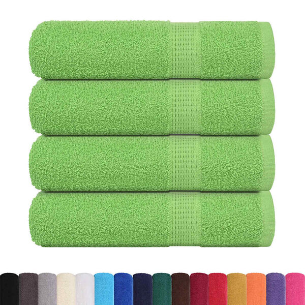 vidaXL Serviettes de douche FROGN 4 pcs vert pomme 70x140 cm 360 g/m&sup2;
