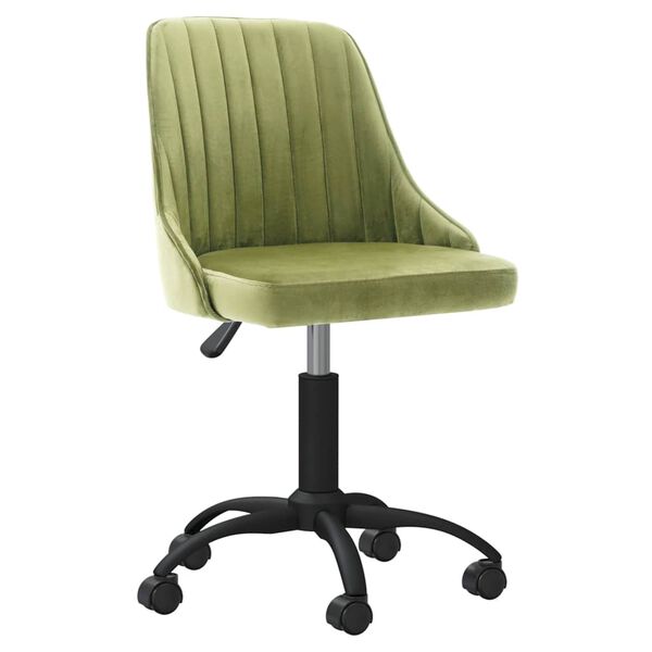 vidaXL Chaises pivotantes &agrave; manger lot de 6 vert clair velours
