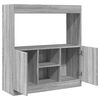 vidaXL Buffet haut sonoma gris 92x33x100 cm bois d'ing&eacute;nierie