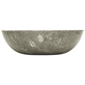 vidaXL Lavabo Gris &Oslash;40x12 cm Marbre