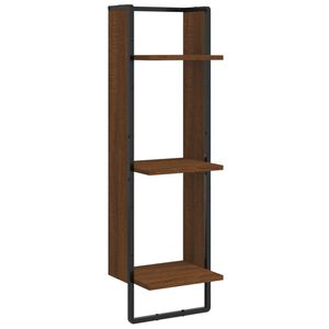 vidaXL &Eacute;tag&egrave;re murale 3 niveaux ch&ecirc;ne marron 30x25x100 cm