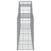 vidaXL Paniers à gabions arqués 2 pcs 300x30x60/80 cm Fer galvanisé