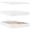 VidaXL Cadre de lit ottoman avec matelas blanc 140x200 cm similicuir