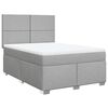 vidaXL Sommier &agrave; lattes de lit avec matelas Gris clair 140x200cm Tissu