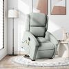 vidaXL Fauteuil inclinable de massage &eacute;lectrique gris clair velours