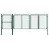 vidaXL Portail de jardin en acier vert 400 x 125 cm