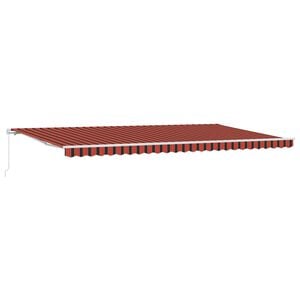 vidaXL Auvent R&eacute;tractable Orange et marron 600 &times; 350 cm