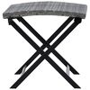 vidaXL Tabouret pliable résine tressée gris