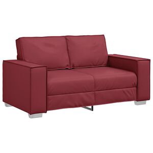 vidaXL Canap&eacute; deux places Bordeaux 160 cm Simili cuir