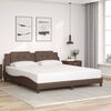 vidaXL Cadre de lit sans matelas Zadar marron 180x200 cm similicuir