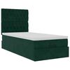 vidaXL Cadre de lit ottoman avec matelas vert fonc&eacute; 90x200 cm velours