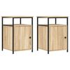 vidaXL Tables de chevet 2pcs ch&ecirc;ne sonoma 40x42x60cm bois d'ing&eacute;nierie