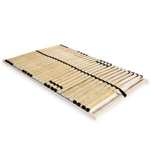 vidaXL Sommier &agrave; lattes sans matelas avec 28 lattes 7 zones 120x200 cm
