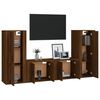 vidaXL Ensemble de meubles TV 4 pcs Ch&ecirc;ne marron Bois d'ing&eacute;nierie