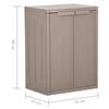 vidaXL Armoire de rangement jardin Marron 65x45x88cm PP Aspect de bois