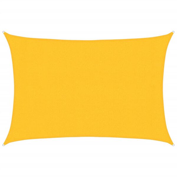 vidaXL Voile d'ombrage 160 g/m&sup2; Jaune 3x4 m PEHD