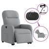 vidaXL Fauteuil inclinable &eacute;lectrique gris clair tissu