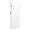 vidaXL Armoire à bijoux avec miroir murale blanc 37,5x10x106 cm