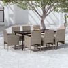 vidaXL Ensemble à manger de jardin coussins 9 pcs Beige/noir