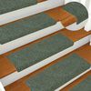 vidaXL Tapis d'escalier autocollants 30 pi&egrave;ces 65 x 21 x 4 cm Vert Bord rectangulaire