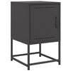 vidaXL Table de chevet noir 36x39x60,5 cm acier