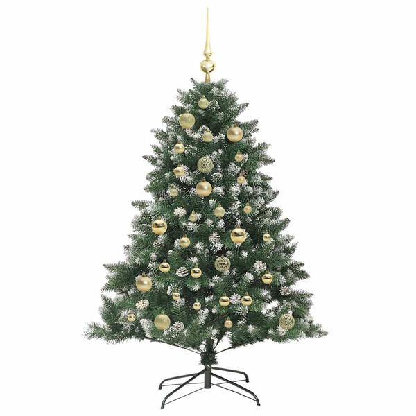 vidaXL Sapin de No&euml;l artificiel Vert 120 cm PVC, plastique et acier