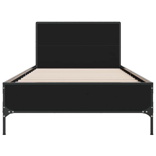 vidaXL Cadre de lit sans matelas noir 90x200 cm