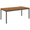 vidaXL Table de d&icirc;ner de jardin Naturel et caf&eacute; 147 x 88,5 x 75 cm