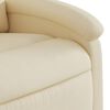 vidaXL Fauteuil inclinable de massage Crème Tissu