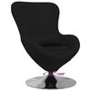 vidaXL Fauteuil œuf Noir 63 x 73 x 90 cm tissu