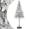 vidaXL Sapin de No&euml;l artificiel avec support Blanc 86 x 86 x 210 cm