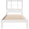 vidaXL Lit biblioth&egrave;que sans matelas blanc 90x200cm bois de pin massif
