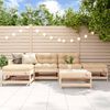 vidaXL Salon de jardin 6 pcs avec coussins bois massif